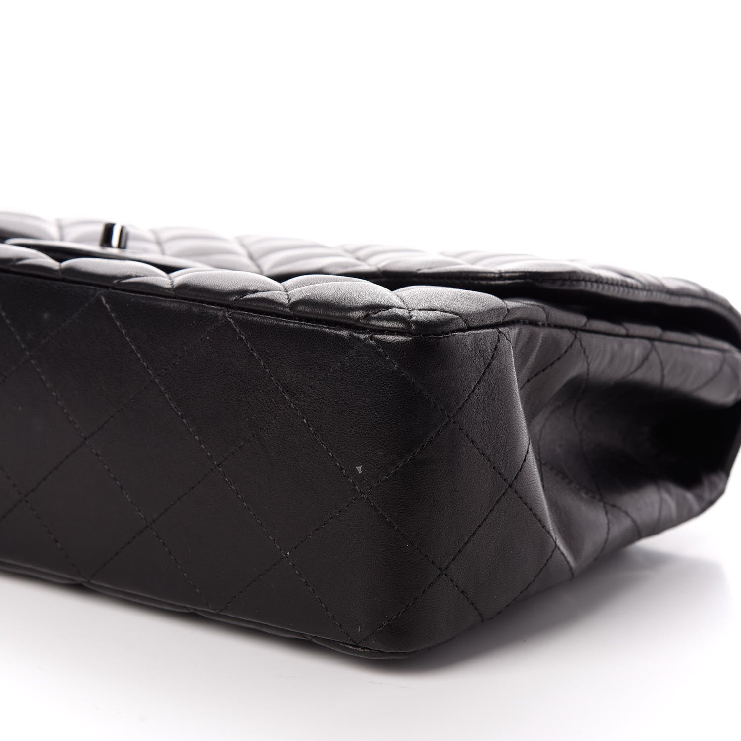 Chanel Lambskin Quilted Jumbo Single Flap Black 8 of 9