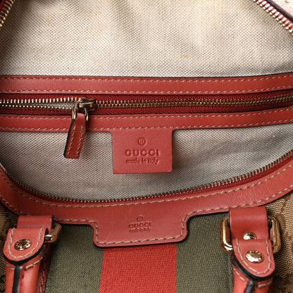 Gucci Monogram Vintage Web Medium Boston Pink 10 of 16