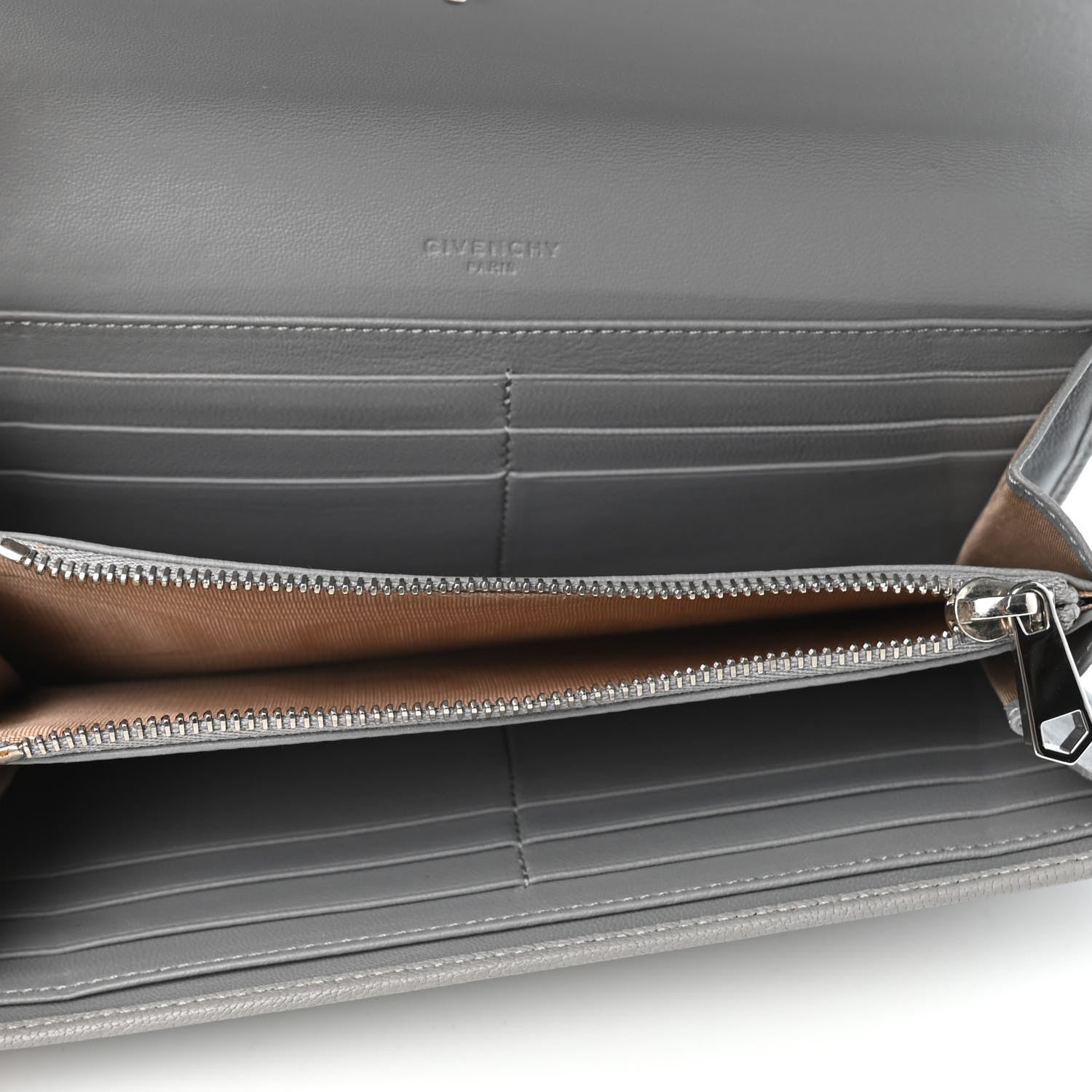 Givenchy Goatskin Pandora Flap Continental Wallet Pearl Grey 4 of 4