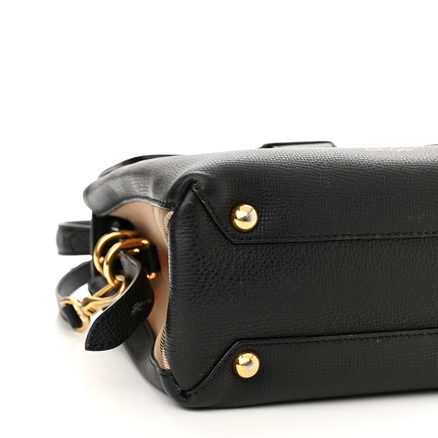 Burberry Derby Calfskin House Check Small Camberley Black 8 of 19