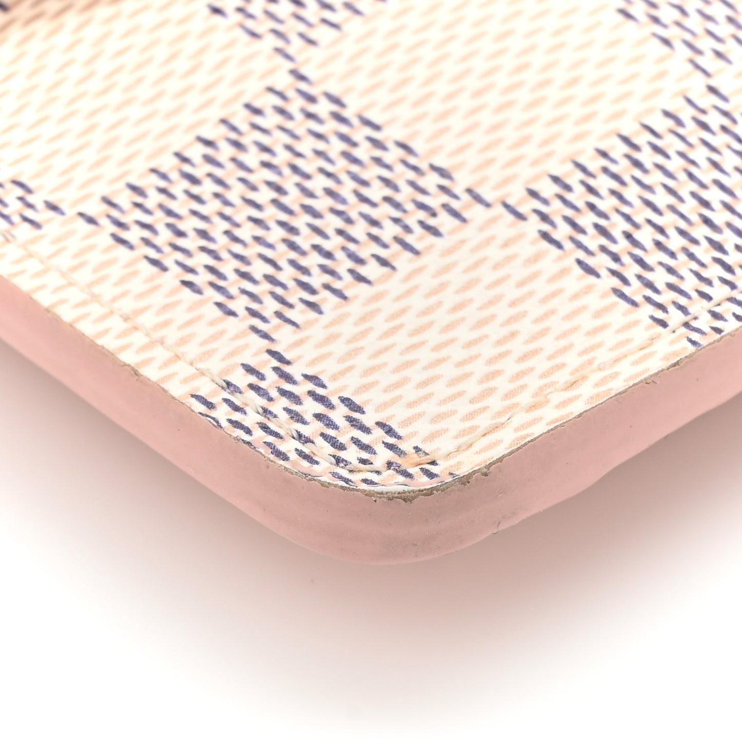 Damier Azur Recto Verso Card Holder Rose Ballerine
