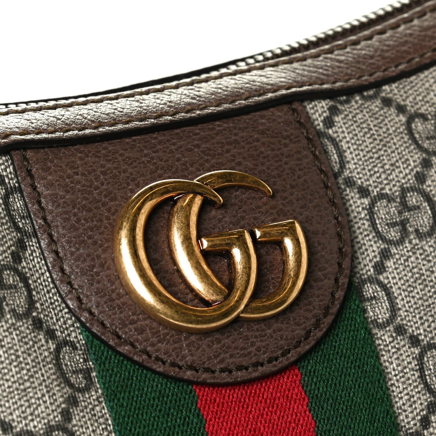 Gucci GG Supreme Monogram Web Small Ophidia Half Moon Hobo Brown 10 of 10