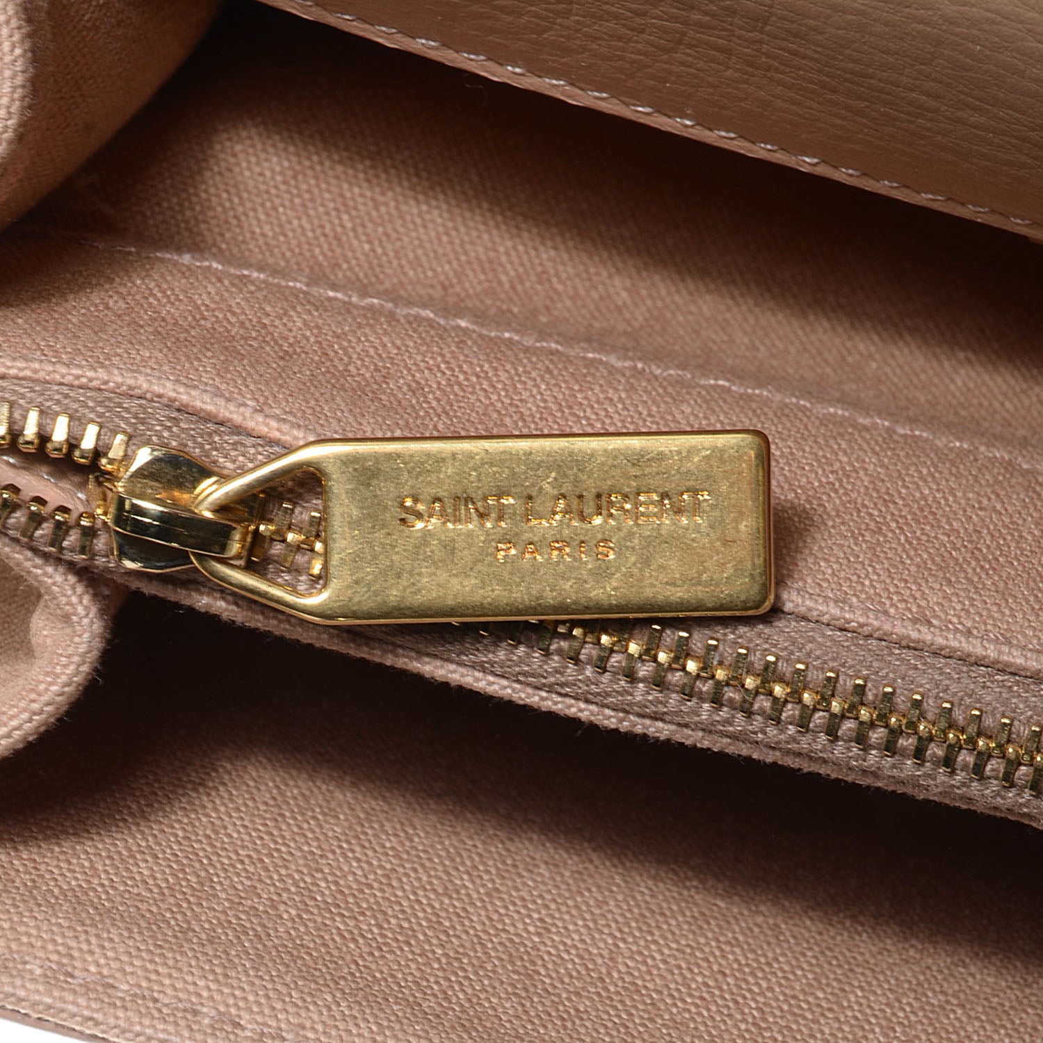 Saint Laurent Calfskin Canvas Small Muse Two Beige 9 of 10