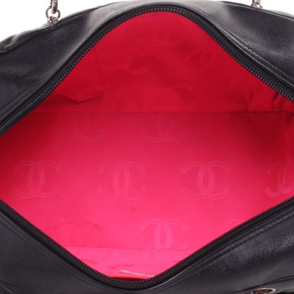Chanel Calfskin Quilted Large Cambon Bowler Black White 7 of 7