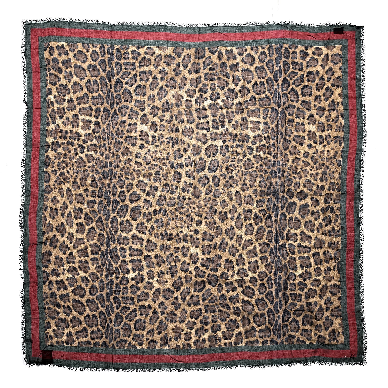 Gucci Modal Silk Leopard Web Print Web Scarf 1 of 4