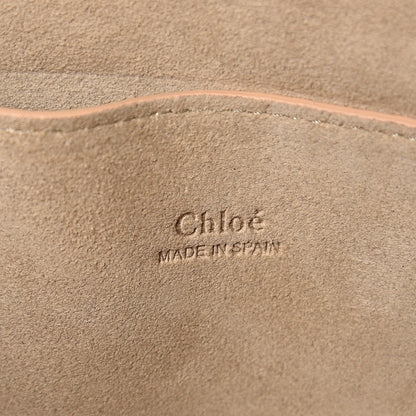 Chloe Suede Python Calfskin Small Faye Shoulder Bag Moka 6 of 6