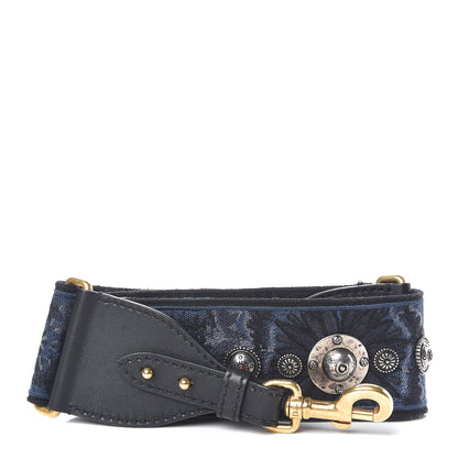 Christian Dior Canvas Embroidered Studded KaleiDiorscopic Adjustable Shoulder Strap Blue 1 of 5