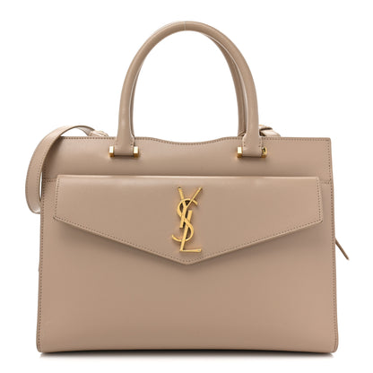 Saint Laurent Grain De Poudre Medium Uptown Tote Dark Latte 1 of 16