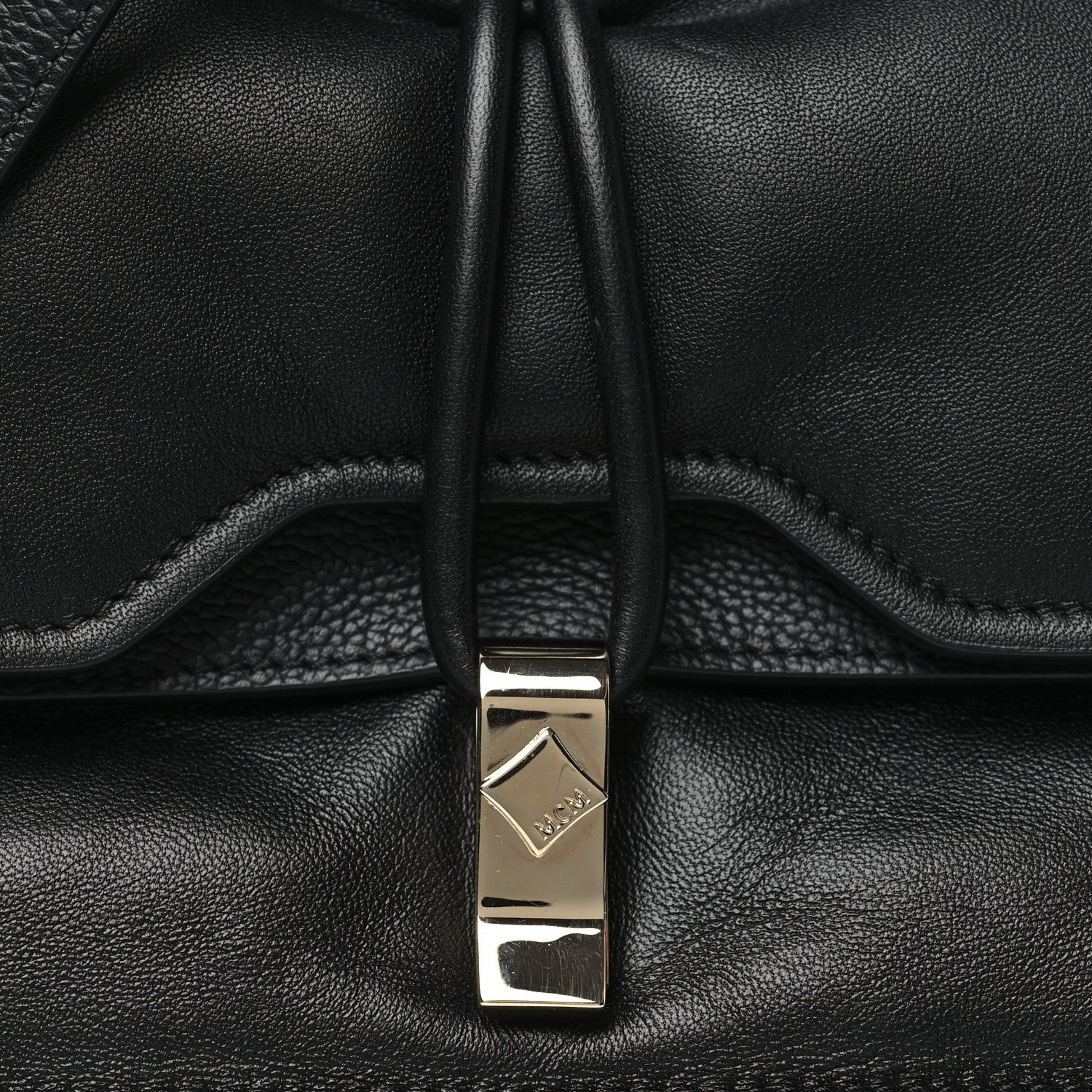 MCM Calfskin Small Candy Shoulder Bag Black 9 of 11