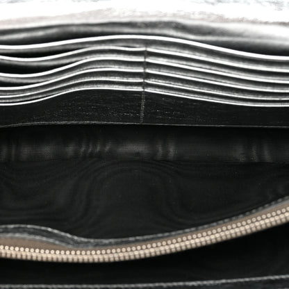 Saint Laurent Metallic Crinkled Calfskin Belle de Jour Chain Clutch Silver 6 of 9
