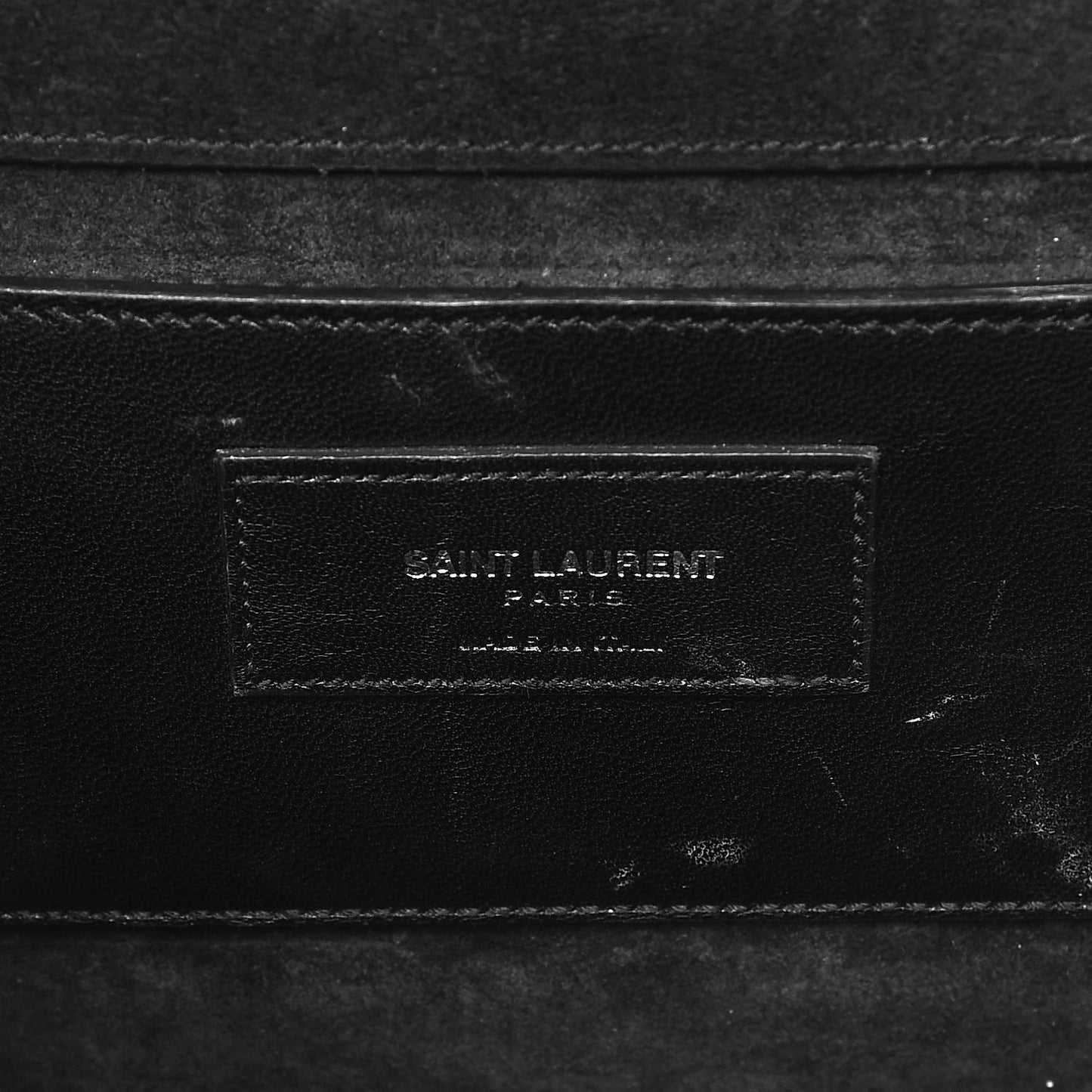 Metallic Sparkle Calfskin Medium Monogram Kate Satchel Black