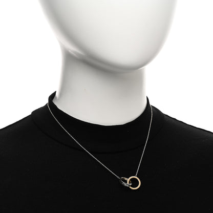 Tiffany Sterling Silver 18K Yellow Gold 1837 Interlocking Circles Pendant Necklace 2 of 4