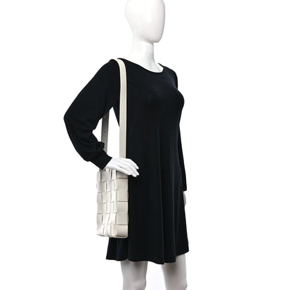 Bottega Veneta Lambskin Maxi Intrecciato Cassette Messenger Chalk 2 of 14