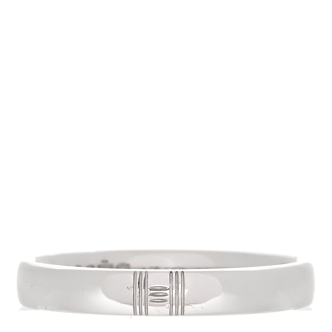 18K White Gold Alliance Kelly Band Ring 52 6
