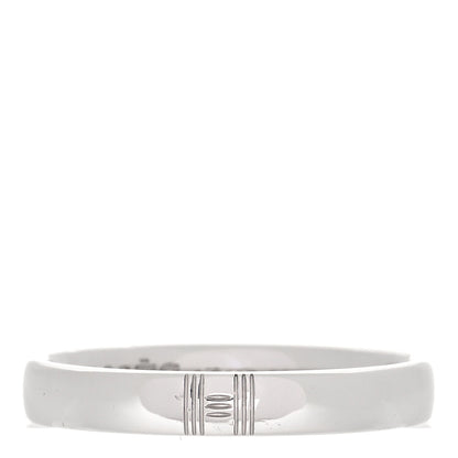 Hermes 18K White Gold Alliance Kelly Band Ring 52 6 1 of 5