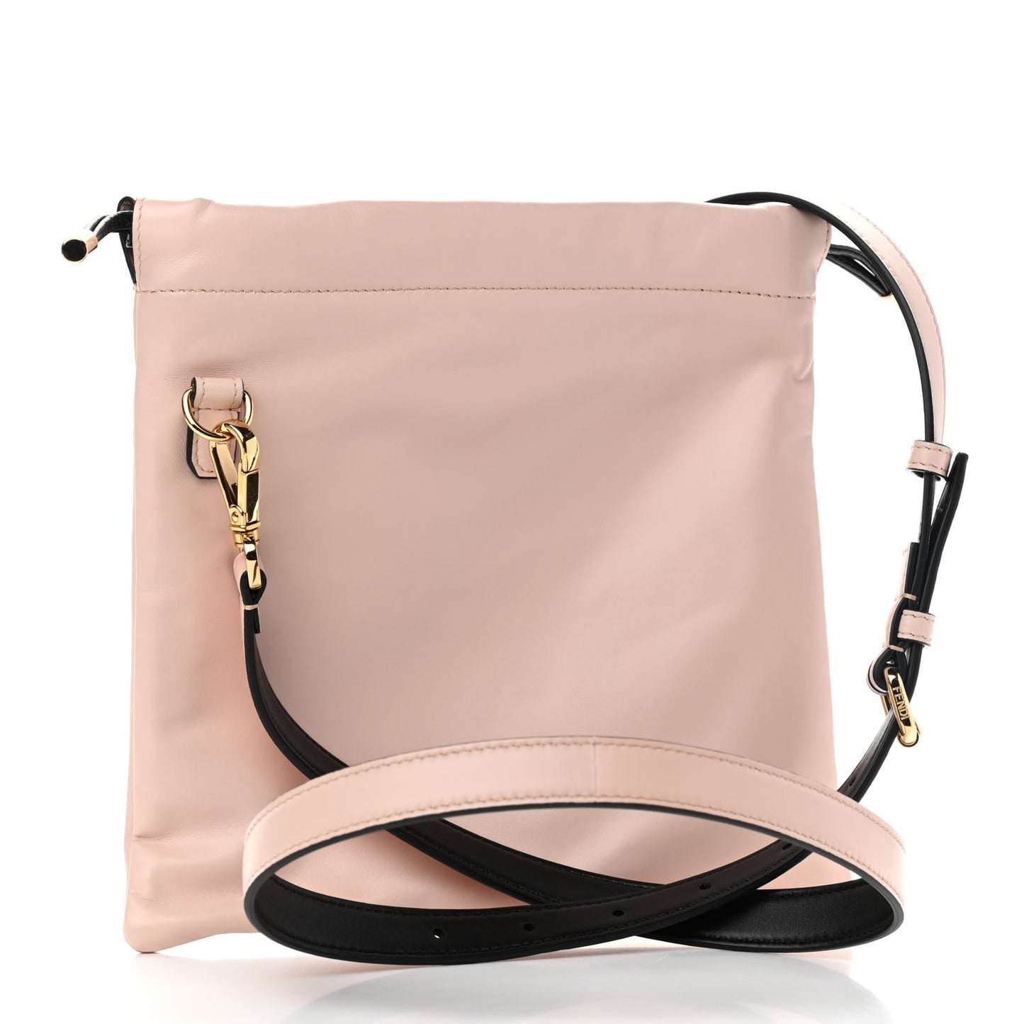 Soft Nappa Logo Small Drawstring Pouch Bag Rosa Quarzo Black