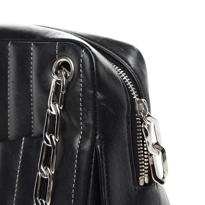 Chanel Lambskin Vertical Quilted Mademoiselle Small Camera Case Black 13 of 15