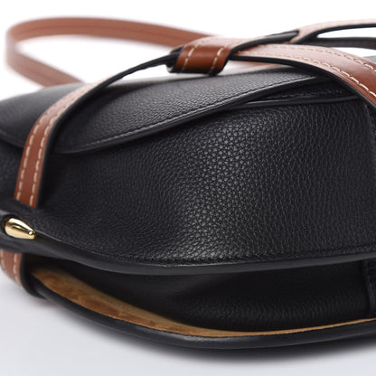 Loewe Grained Calfskin Small Gate Crossbody Bag Pecan Black 8 of 9