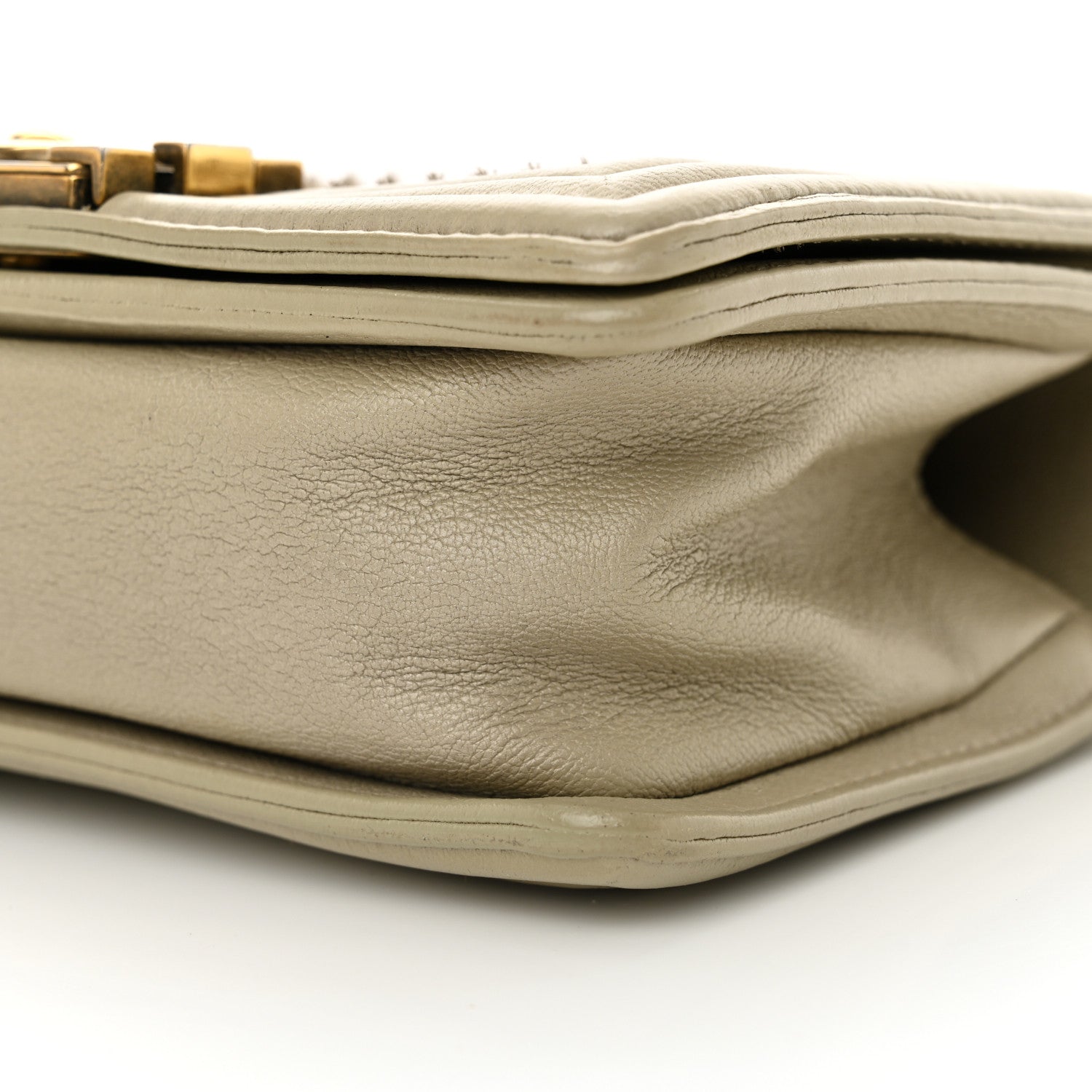 Chanel Metallic Lambskin Small Scaled Boy Flap Gold 10 of 12