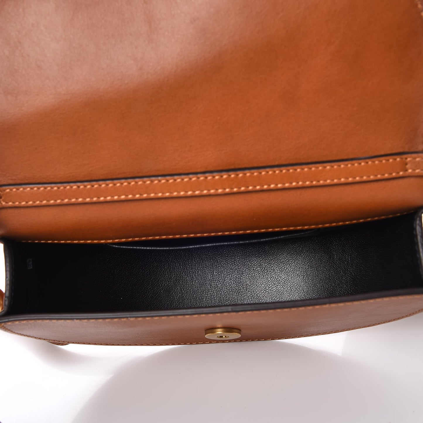 Calfskin Small Nile Bracelet Minaudiere Bag Caramel