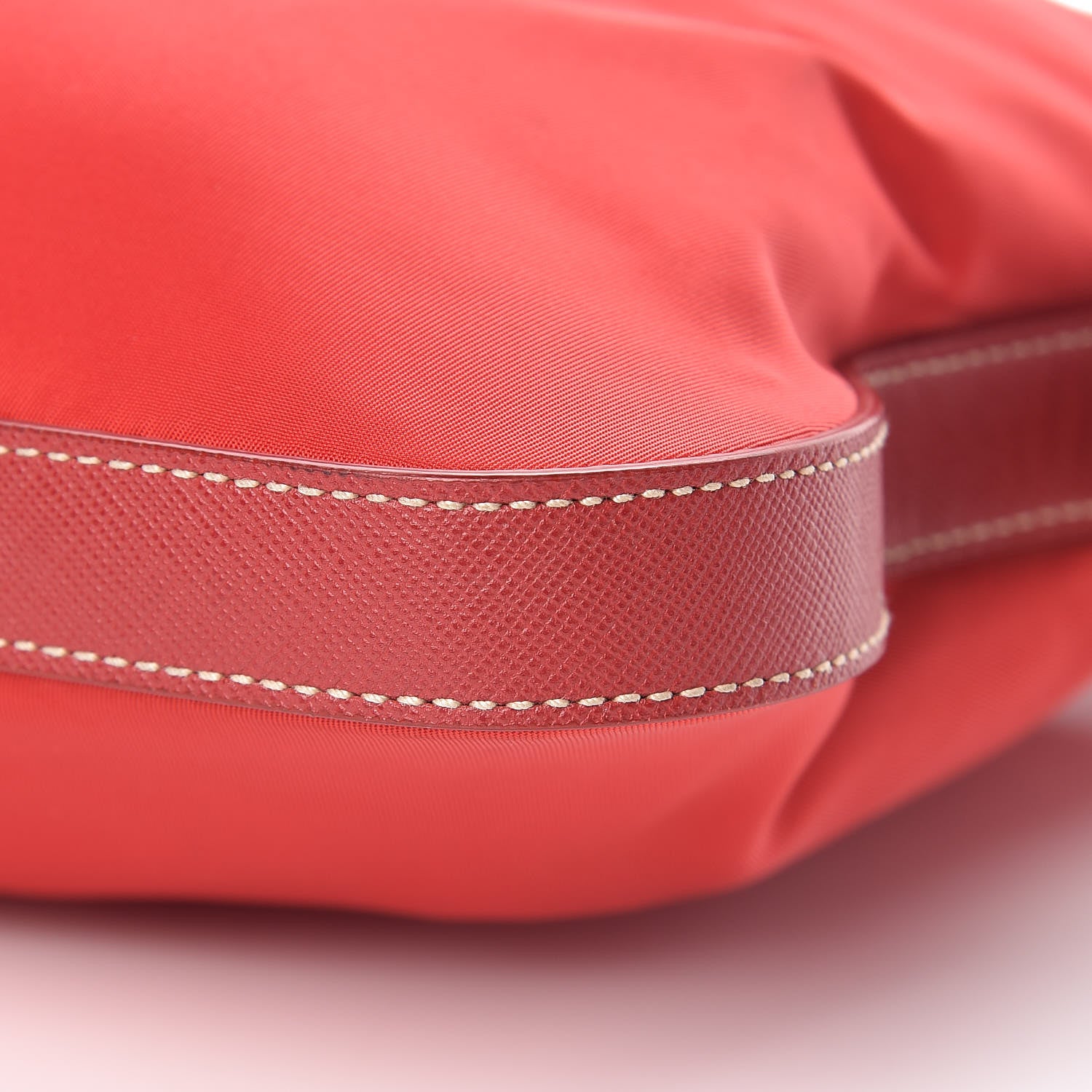 Prada Tessuto Nylon Saffiano Vela Crossbody Bag Red 10 of 11