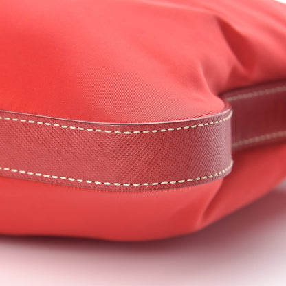 Prada Tessuto Nylon Saffiano Vela Crossbody Bag Red 10 of 11