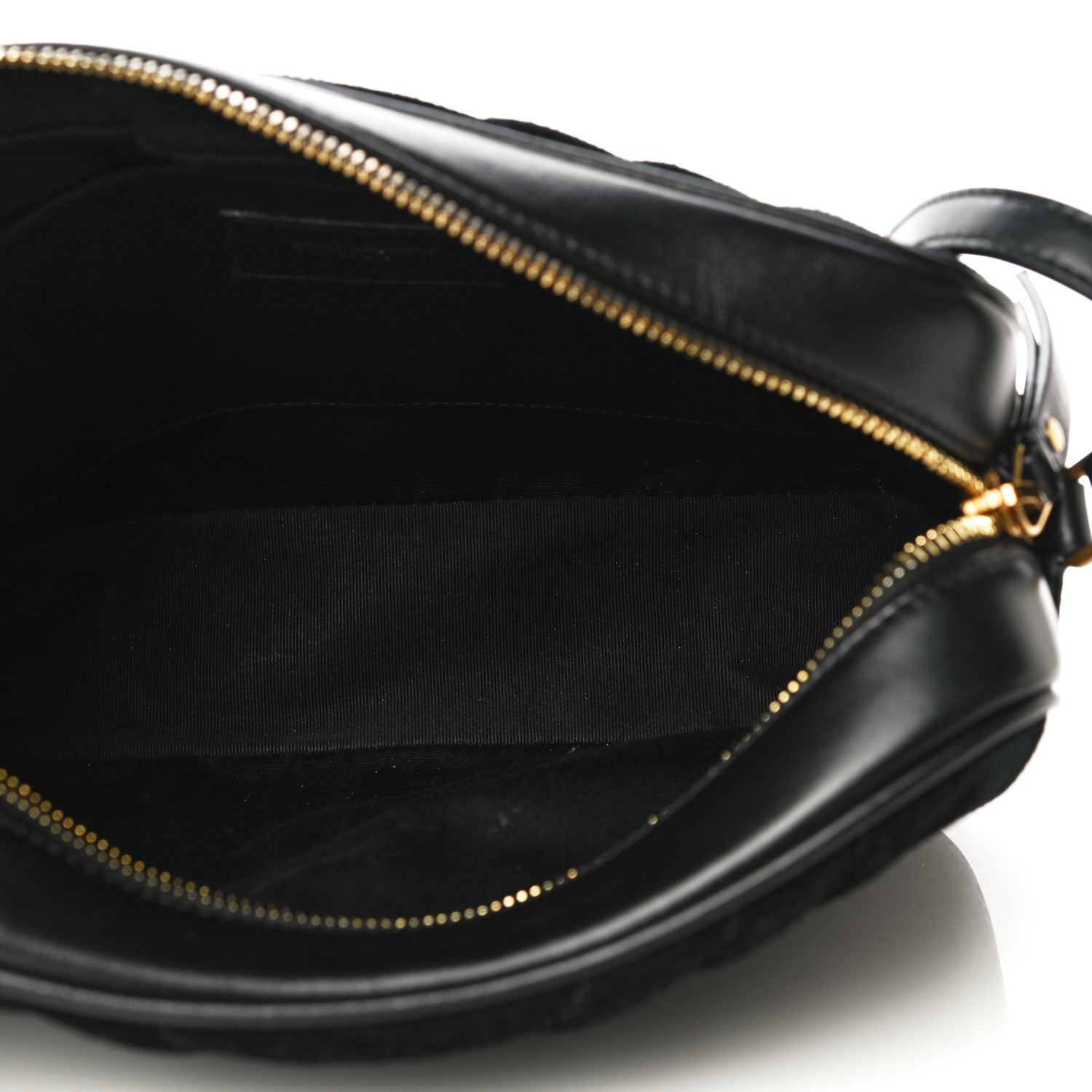 Saint Laurent Suede Calfskin Monogram Lou Camera Bag Black 5 of 14