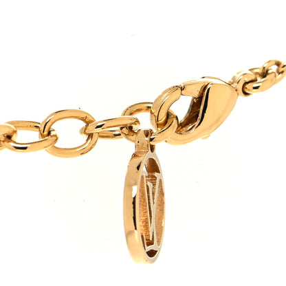 Louis Vuitton Brass Essential V Necklace Gold 4 of 6