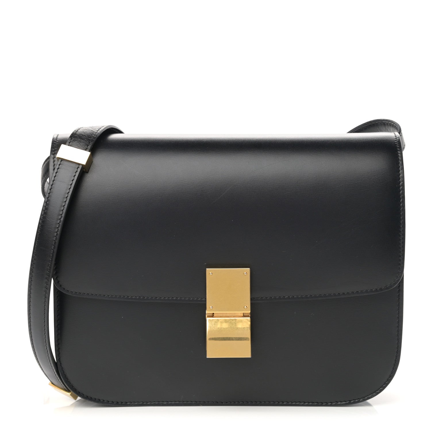 Celine Box Calfskin Medium Classic Box Flap Bag Black 1 of 14