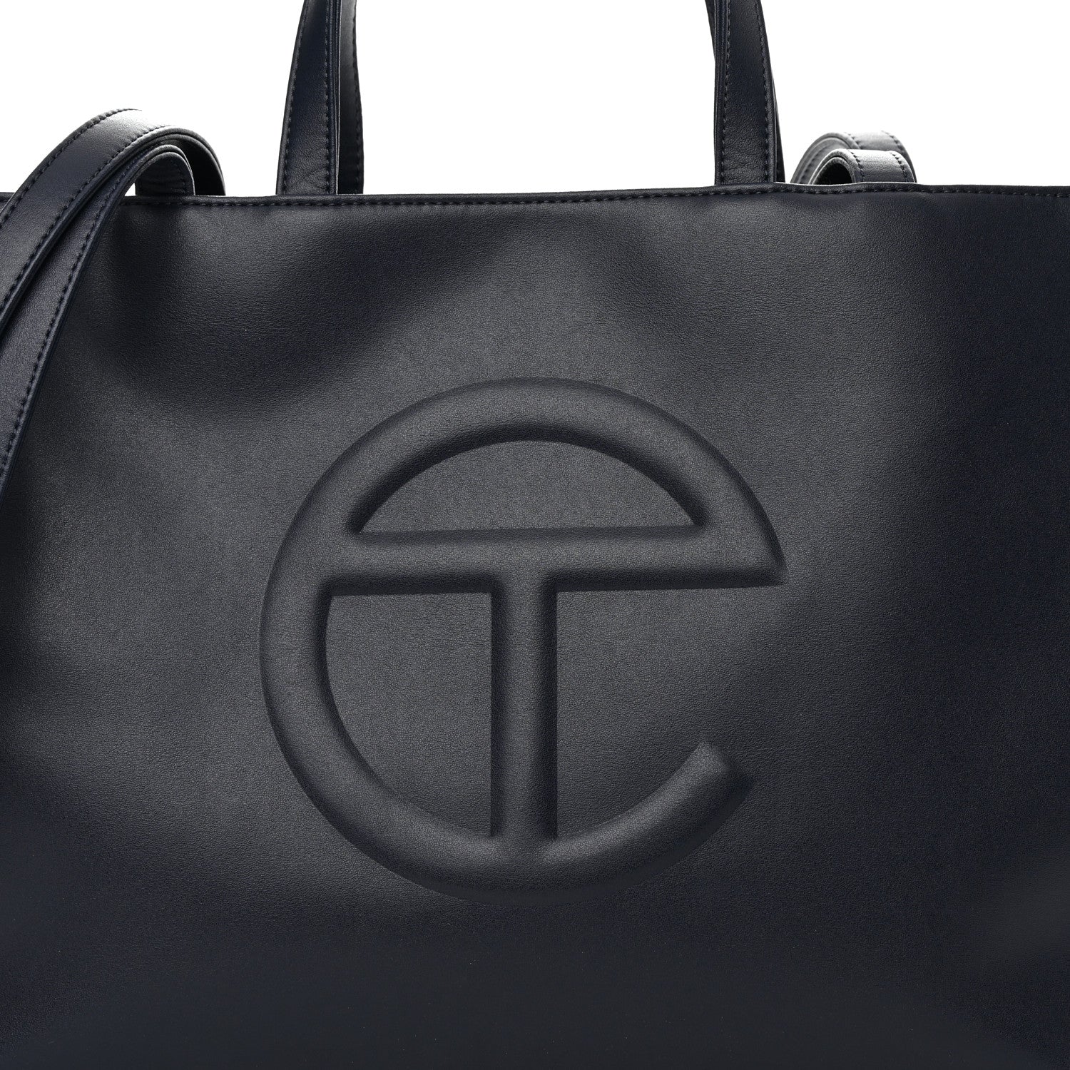 Telfar Vegan Leather Medium Shopping Bag Navy 8 of 11