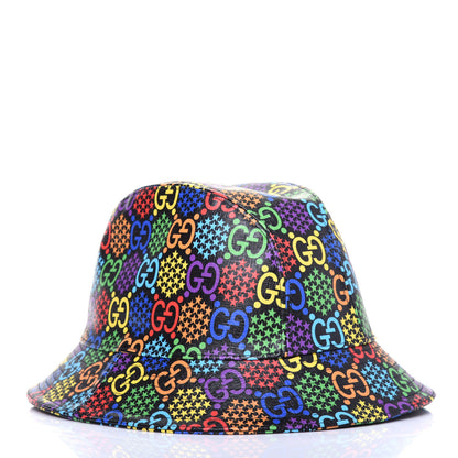 Gucci GG Supreme Monogram Psychedelic Fedora Hat L Black Multicolor 3 of 6