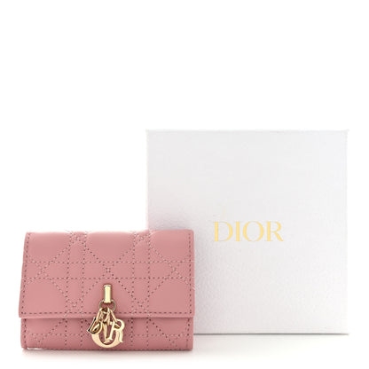 Christian Dior Lambskin Cannage Miss Dior Glycine Wallet Pink 10 of 10