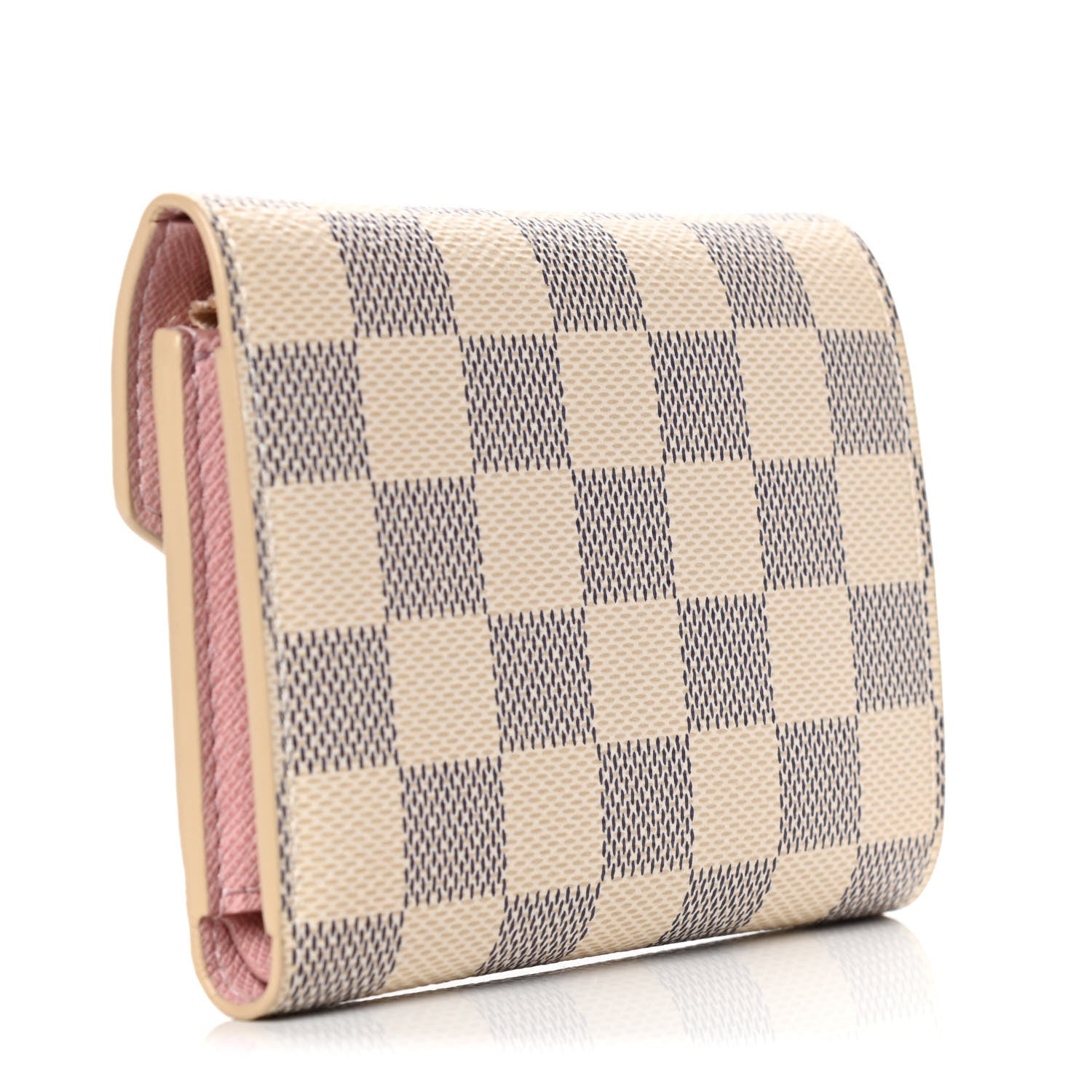 Louis Vuitton Damier Azur Victorine Wallet Rose Ballerine 2 of 4