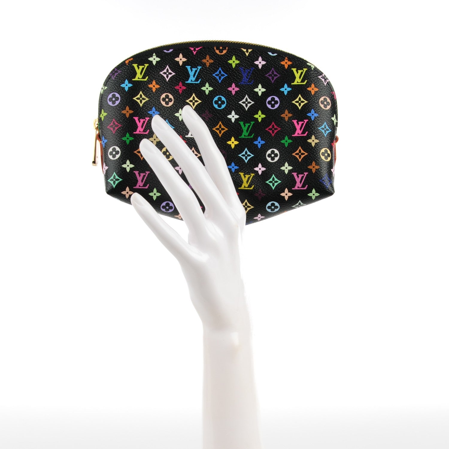 Louis Vuitton Monogram Multicolor Cosmetic Pouch Black Grenade 2 of 8