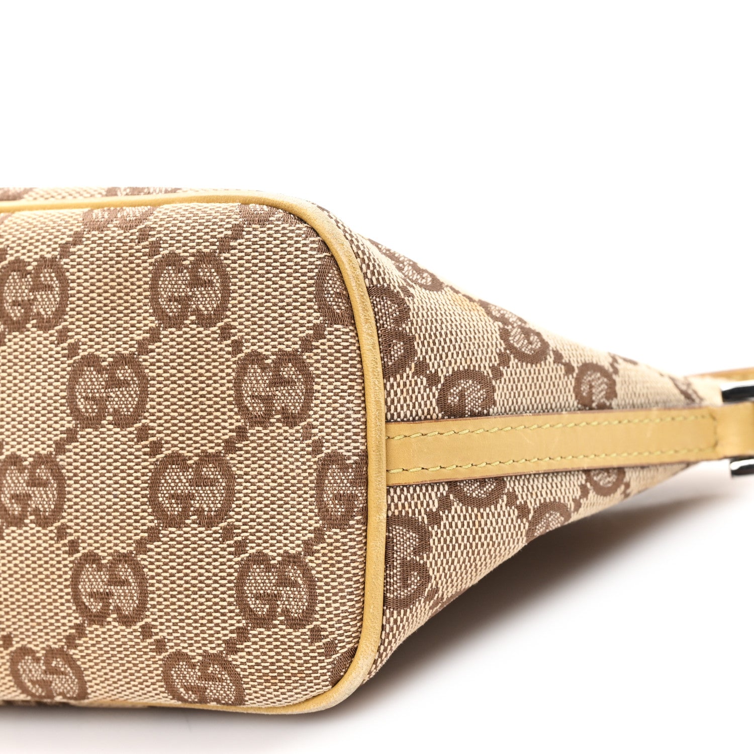 Gucci Monogram Boat Pochette Yellow 10 of 11