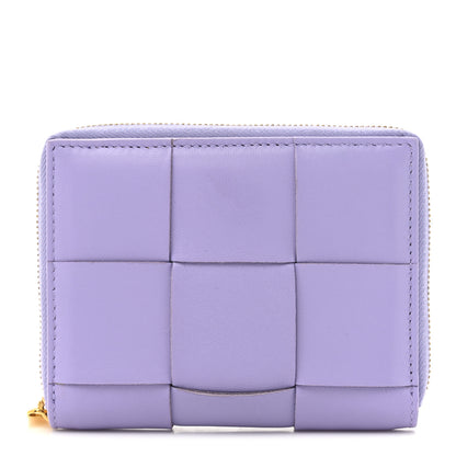 Bottega Veneta Nappa Maxi Intrecciato Zip Around Wallet Wisteria 1 of 9