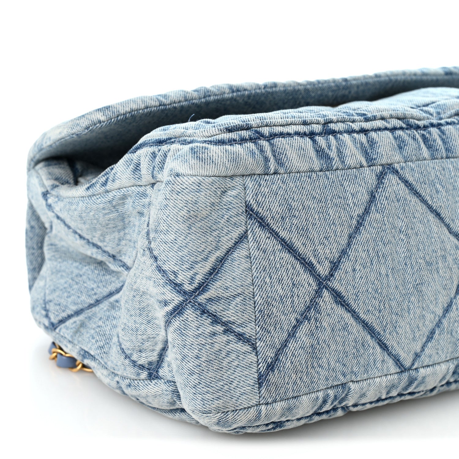Chanel Washed Denim Quilted Flap Bag Blue 8 of 9