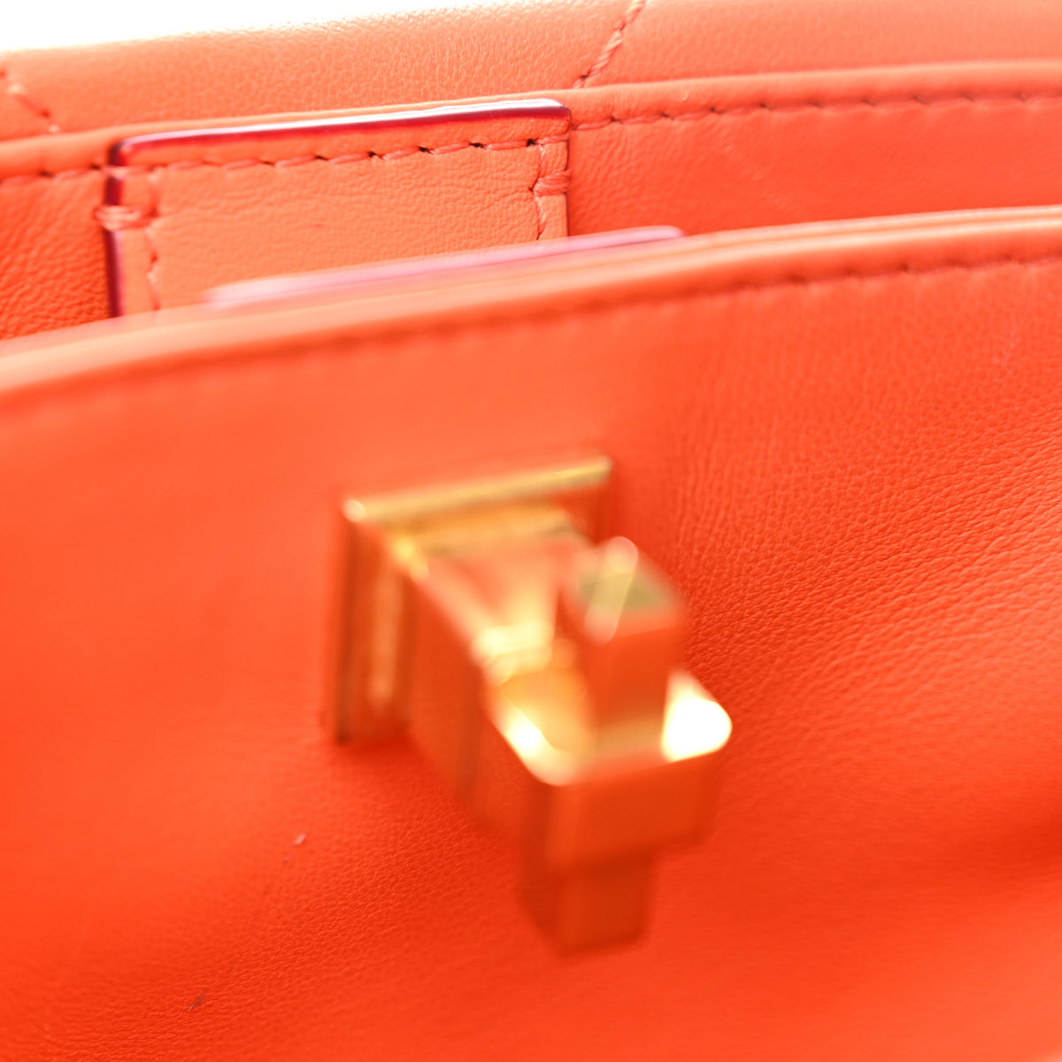 Valentino Garavani Nappa Small Roman Stud The Handle Bag Orange Zest 9 of 11