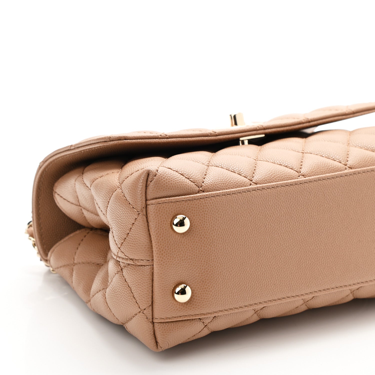 Chanel Caviar Quilted Mini Coco Handle Flap Brown 9 of 11