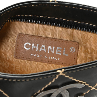 Chanel Lambskin Surpique Stitch Pochette Black 6 of 8