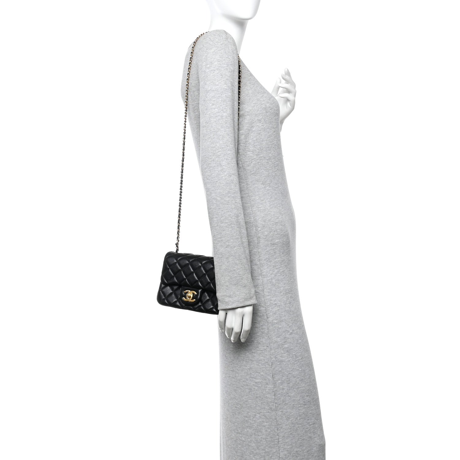 Chanel Lambskin Quilted Mini CC Crush Flap Black 2 of 10