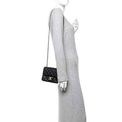 Chanel Lambskin Quilted Mini CC Crush Flap Black 2 of 10