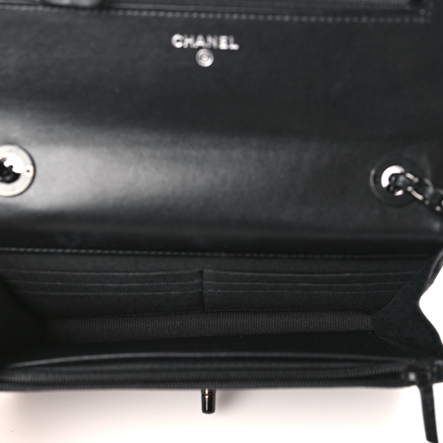Chanel Lambskin Quilted Trendy CC Wallet On Chain WOC So Black 5 of 10