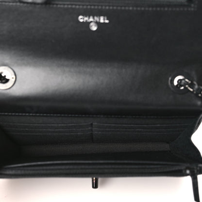 Chanel Lambskin Quilted Trendy CC Wallet On Chain WOC So Black 5 of 10