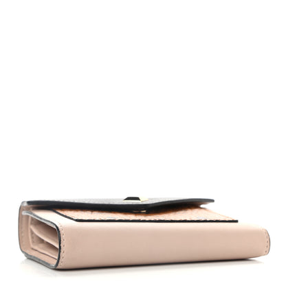 MCM Visetos Mini Love Letter Flap Wallet Cognac Black White 4 of 8