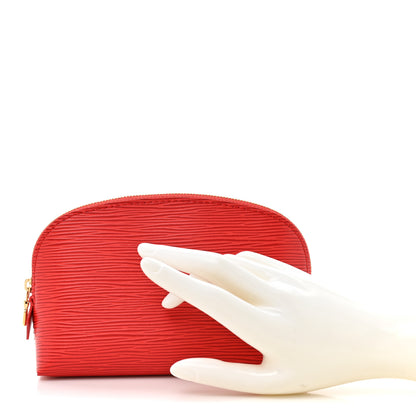 Louis Vuitton Epi Cosmetic Pouch PM Rouge Louis 2 of 7