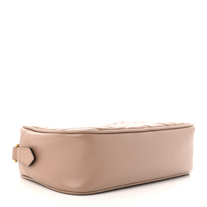 Gucci Calfskin Matelasse Small GG Marmont Chain Shoulder Bag Porcelain Rose 4 of 11