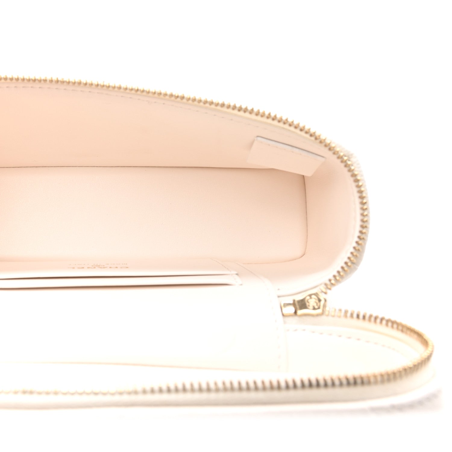 Chanel Caviar Quilted Top Handle Slim Vanity With Chain White 5 of 13