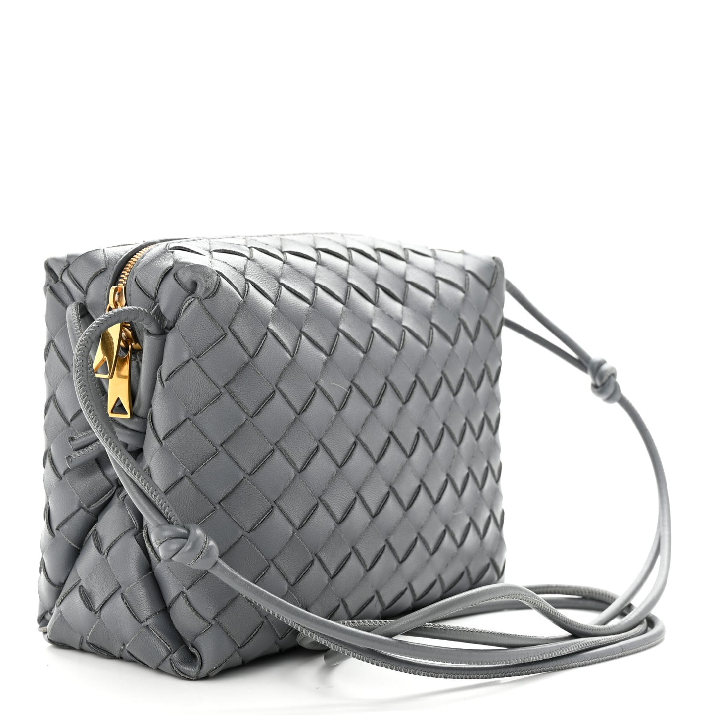 Nappa Intrecciato Small Loop Camera Bag Thunder