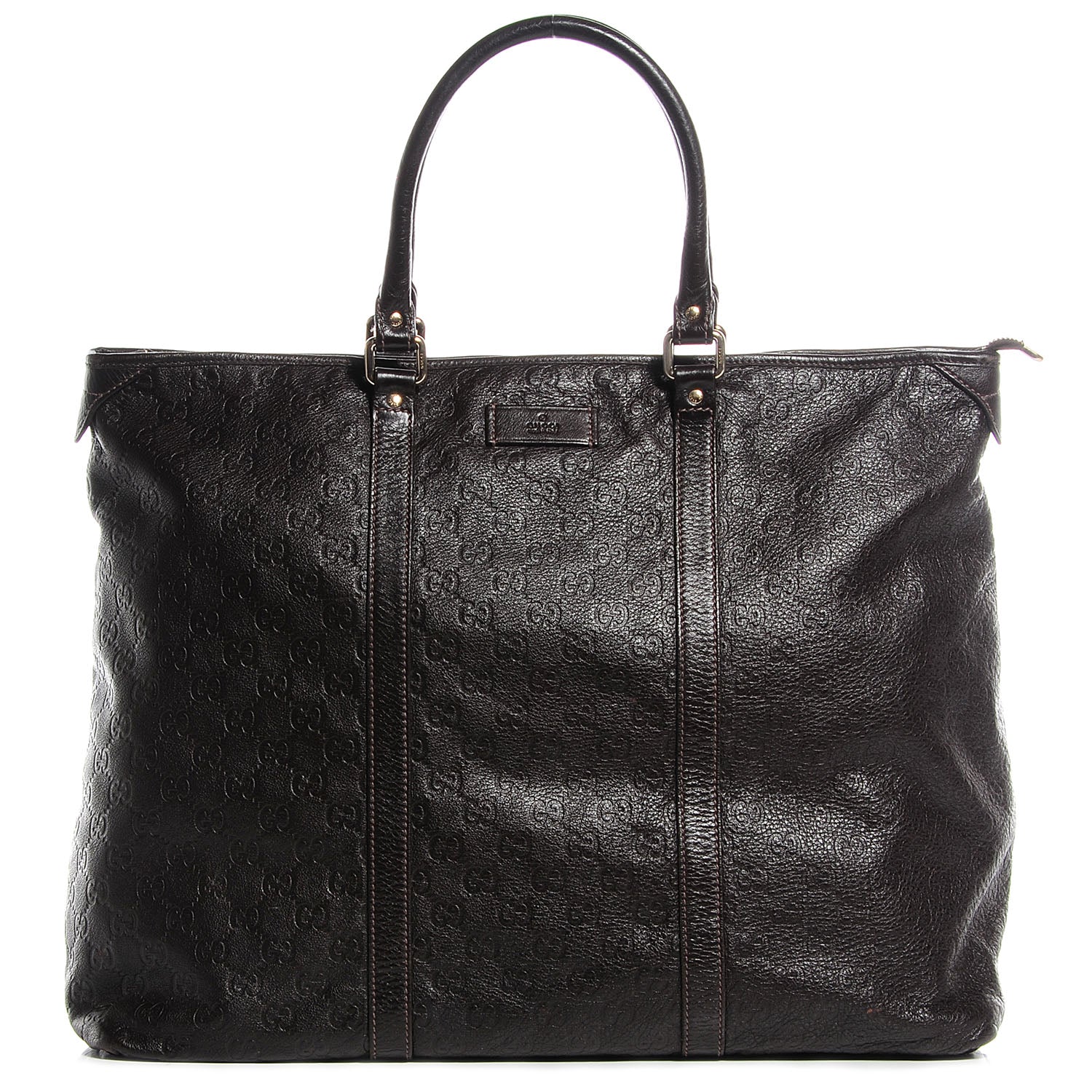 Gucci Guccissima Medium Joy Tote Bag Dark Brown 1 of 7